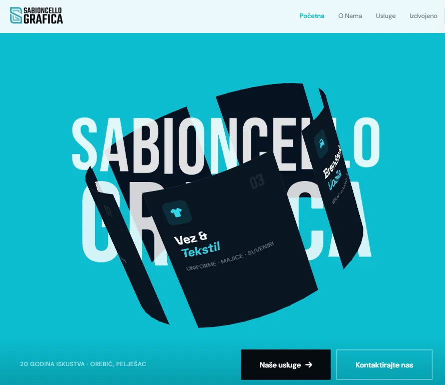 Sabioncello Grafika, Web aplikacija za grafičke usluge